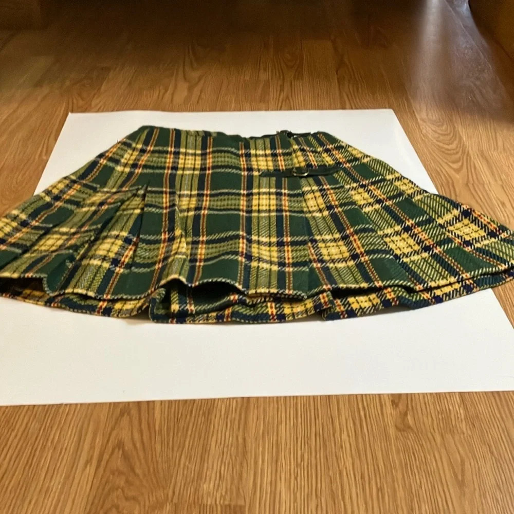 PANDORA Costume Maker Vintage Multi Colored Plaid Wrap Skirt SZ 11 Preowned